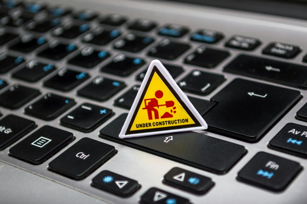Image depicting a webpage under construction